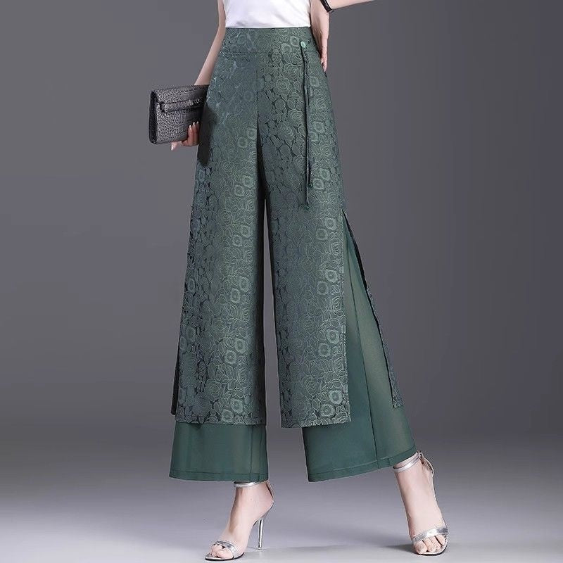 Pantalon fendu de style chinois